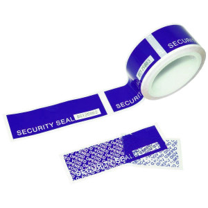 Ruban PP scellé adhésif témoin anti effraction ac. Bleu 48mm x 50ml