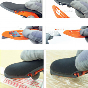 Cutter Quairie à gachette ambidextre lame rétractable 